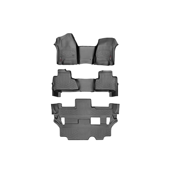 Front, Rear, and Rear Floorliners - Over The Hump, 445431-44607-2-5